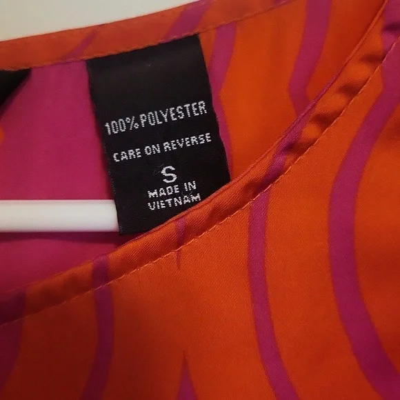 New York & Company Orange and Purple Tunic Top Size S - Picture 6 of 12